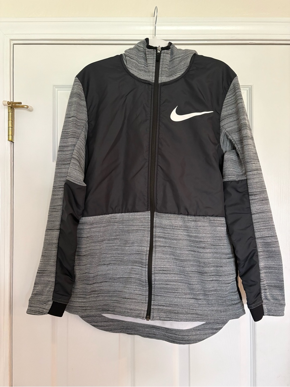 Nike Black and Gray Full-Zip Performance Jacket